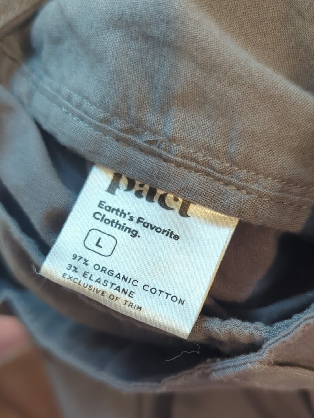 Pact Boulevard Brushed Twill Wide Leg Trouser Storm Gray size Large - Picture 8 of 13